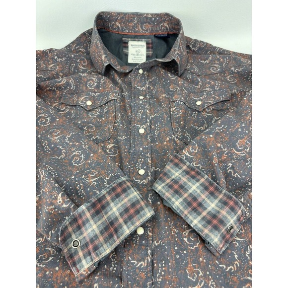 Panhandle Slim Other - Rough Stock Panhandle Slim XL Paisley Contrast Cuff Pearl Snap Long Sleeve Shirt